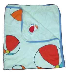 Baby Gap Terry Beach Balls Baby Blanket Blue Red Orange 2002 Security Lovey - Picture 1 of 3