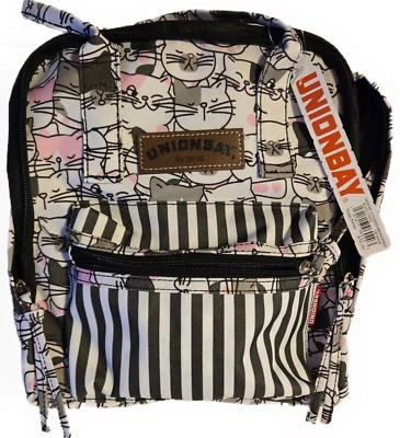 Mini Mochila Monedero Union Bay Outlander Gatos y Rayas con Asas de Transporte Foto 1 de 4