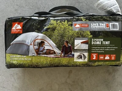Ozark Trail 3 Person Dome Tent Camping Backpacking - New Sealed never open - Image 1 of 4