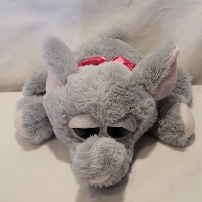 Dan Dee Elephant Plush Big Sleepy Eye 13" Stuffed Animal Toy Gray Pink 2015  - Image 1 of 4