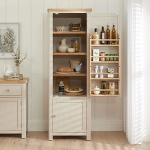Marbury Putty Grey Single Kitchen Larder Cupboard- SLIGHT SECONDS - PUT48-F299 - Picture 1 of 18