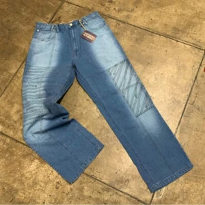 Pantalones de mezclilla ligeros para hombre Phat Farm azul medio chorro de arena nuevos con etiquetas - Imagen 1 de 7