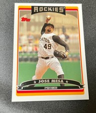 Jose Mesa Rockies Pitcher Official Baseball Card Topps #189 Excellent Condition
