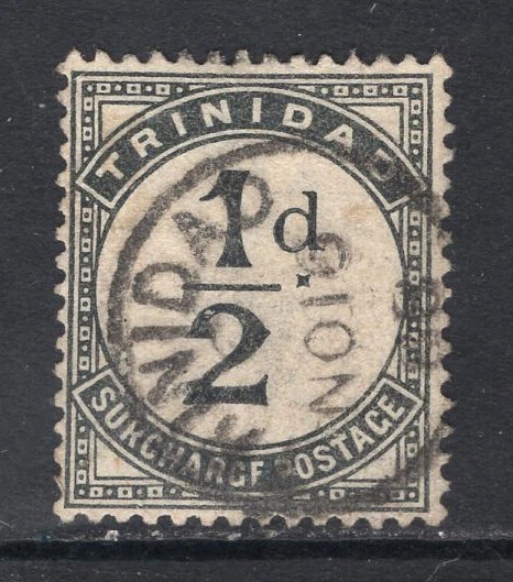 M26148 Trinidad and Tobago 1885 SGD1 QV: Postage Due ½d slate black. FU, Cat £50 - Изображение 1 из 1