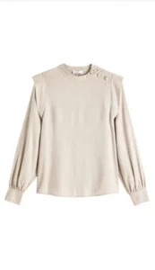 La redoute collections Crew Neck button Blouse with Long Sleeves 16 RRP£44 - Picture 1 of 6