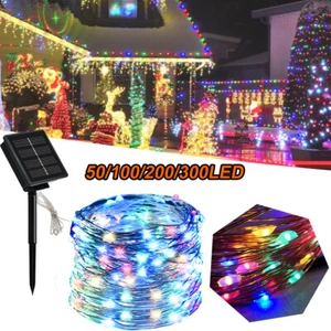 50-300LED Solar String Light Waterproof w/8 Lighting Modes Copper Wire Light US - Picture 1 of 18