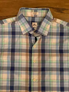 Mens Peter Millar Shirt XL Plaid Button Dow Golf Crown Sport Stretch Performance - Picture 1 of 7