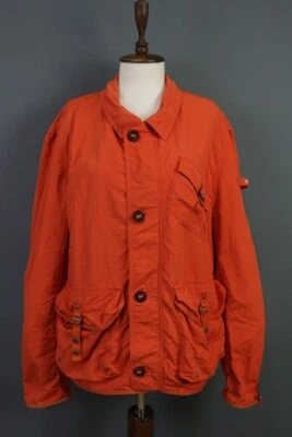 Peuterey Orange Multipockets Cargo Zip / Button Nylon Jacket Size XL - Image 1 of 4