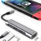 USB Type C Hub  4 In 1 Multiport Adapter 4K HDMI For Macbook Nintendo Switch