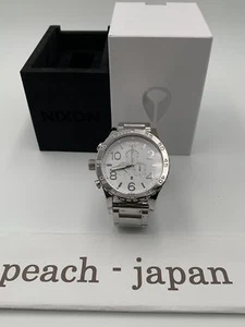 New Nixon Watch 51-30 CHRONO: HIGH POLISH/WHITE A083-488-00 Men's - Picture 1 of 13