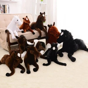 1PC Animal 70x40cm Horse Plush Toy Prone Horse Doll for Birthday Boys Gift Gift - Picture 1 of 27