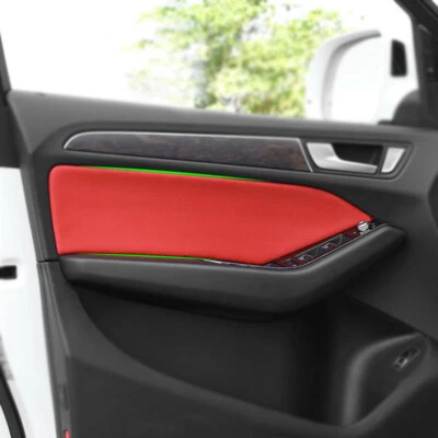 Cubierta protectora de caja de reposabrazos paneles de puerta de cuero 4 piezas para Audi Q5 2010-2017 2018 Foto 1 de 4