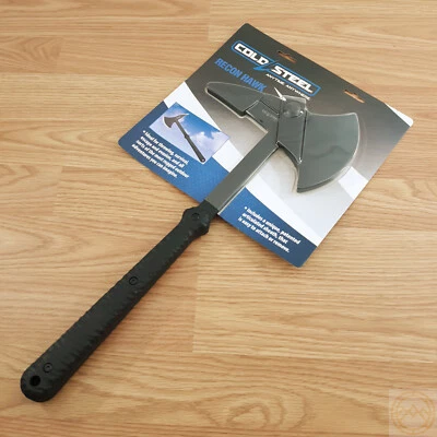 Топор Cold Steel Recon Hawk 7 дюймов черный с покрытием 65 Мб стальная головка 41⁄4 дюйма кромка нейлоновая ручка - Изображение 1 из 4