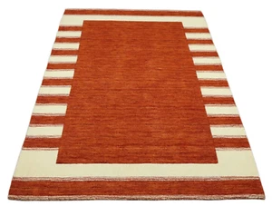 Terrakotta Teppich 100% Wolle Orange 160X230 cm Handarbeit Handgetuftet T928 - Bild 1 von 5