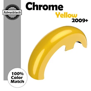 Guardabarros delanteros abrazadores delanteros Advanblack cromado amarillo 19" para más de 09 Harley - Imagen 1 de 9