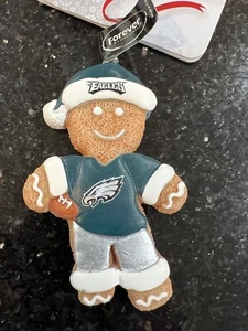 Philadelphia Eagles logotipo del equipo de la NFL Gingerbread Man ornamento foco - Imagen 1 de 3