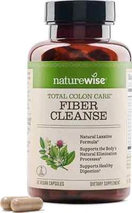 Naturewise Fiber Detox and Cleanse Colon Health - 60 Vegan Capsules EXP: 01/2027 - Picture 1 of 2