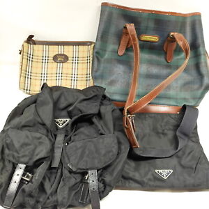 Burberrys Polo Ralph Lauren Prada Shoulder Bag Back Pack Pouch 4 pcs set 532922
