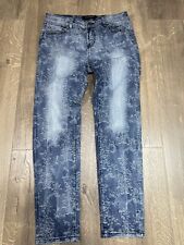 Women's Liverpool Penny Skinny Ankle Jeans Blue Floral Stretchy Cotton Sz 8/29