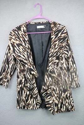 Cárdigan para mujer Calvin Klein leopardo frente abierto-talla 2/Pequeño Foto 1 de 4