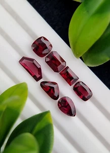 Red Garnet Gemstone Natural Loose Rectangular Faceted Untreated From Afghanistan - Picture 1 of 10