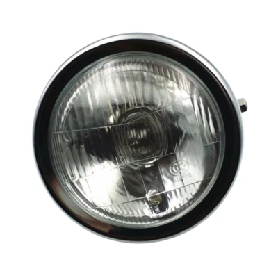 Faro de montaje lateral cromado para moto Harley Honda Kawasaki Suzuki Yamaha GN Foto 1 de 4