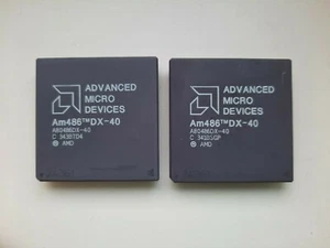 AMD A80486DX-40 AMD 486DX-40 rare no logo Vintage CPU GOLD - Afbeelding 1 van 17