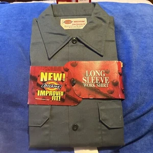 Dickies Vintage Work Shirt 15-15 1/2, 32/33 Cotton Blend Long Sleeve Pockets - Picture 1 of 5