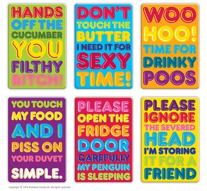 Brainbox Candy fridge magnets joke funny rude humorous gift birthday present - Picture 1 of 5