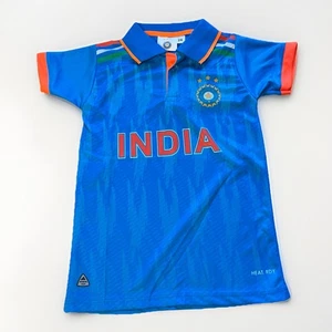India Cricket Jersey WC 2023 Supporter T-Shirt All Team Uniform Sz 24 Kids - Picture 1 of 8