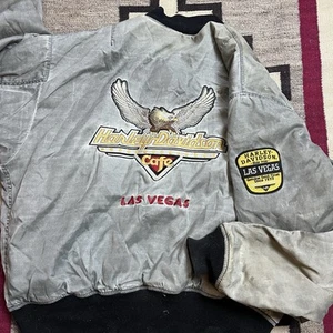 Harley Davidson Ma1 Bomber Jacket Xl Vintage Uomo Giacca Moto Café Las Vegas - Foto 1 di 11