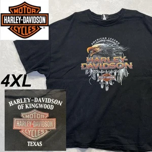 HARLEY-DAVIDSON Motorcycle Wear T-Shirt Print Black 4XL N4464 - Picture 1 of 24