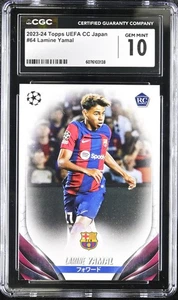 2023-24 Topps UEFA CC Japan Lamine Yamal #64 CGC 10 - Picture 1 of 2