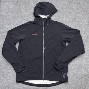 Mammut Drytech Premium Jacket Mens XL Black Waterproof Hooded Outdoor Shell - Picture 1 of 14