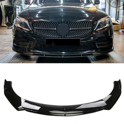 For Mercedes-Benz A180 A200 A220 A250 Front Bumper Lip Spoiler Splitter Black - Image 1 of 4