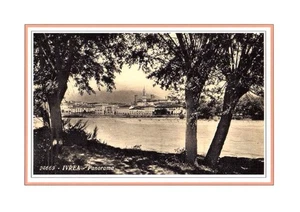 #420 Stampa 29,6 CM. x 20,9 Cm. Ivrea - Panorama - Picture 1 of 1