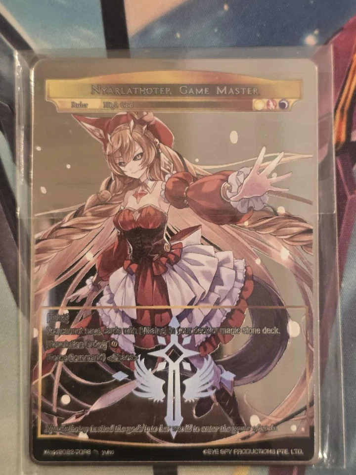 SILVER METAL TOP 3 GRAND PRIX PROMO NYARLATHOTEP GAME MASTER FORCE OF WILL FOW - Image 1 of 2