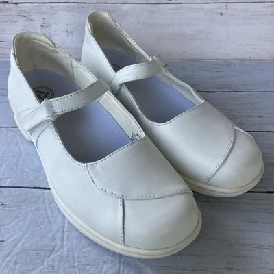 Zapatos Propet para mujer 11 cuero blanco Mary Jane Comfort Walker gancho lazo tiras Foto 1 de 4