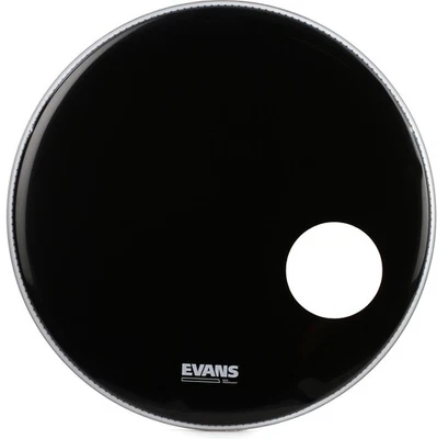 Evans EQ3 Black Bass Resonant Drumhead - 22" - With Port - Image 1 of 4