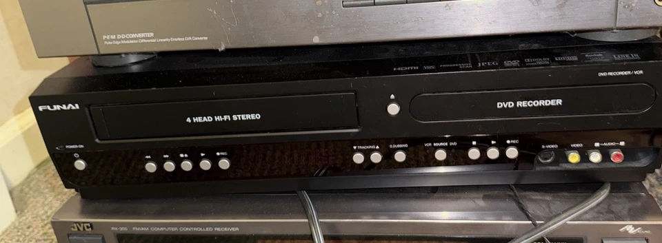 FUNAI ZV427FX4-A DVD-рекордер плеер видеомагнитофон комбо HDMI с пультом дистанционного управления протестирован - Изображение 1 из 1