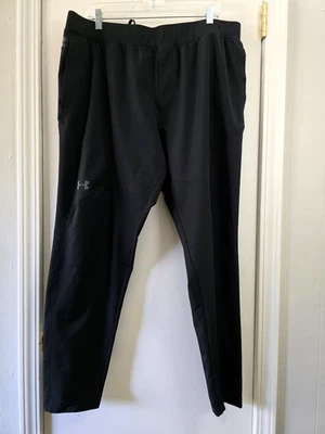 Pantalones Under Armour Para Hombre 2XL Negros Ajustados Elastizados Atléticos Cremallera Bolsillo 1352028 Foto 1 de 4