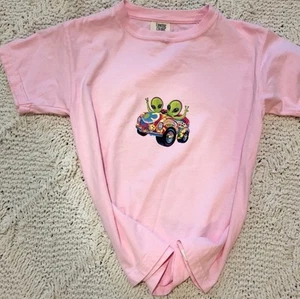 Comfort colors Handmade Heat press Lisa frank design youth M - Picture 1 of 3