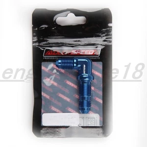 NEW -4AN AN4 AN-4 Male 90 Degree Bulkhead Aluminum Fuel Fitting Adapter Blue US - Picture 1 of 5