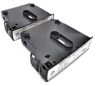 Zebra 0.75" x 11" Z-Band Direct Wristband Cartridges 10006997K Genuine - 2 Pack - Image 1 of 4