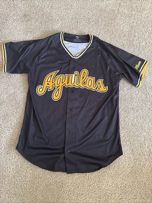 Camiseta de béisbol Wilson para hombre grande negra Águilas Cibaeñas República Dominicana Foto 1 de 4