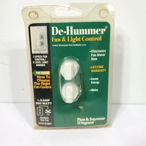 Pass & Seymour Legrand De-Hummer Fan & Light Control #94315-WV 300W New Sealed - Picture 1 of 3