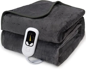 Soft Electric Heated Throw Blanket Machine Washable 6 Settings, Timer 120x160 cm - Picture 1 of 8