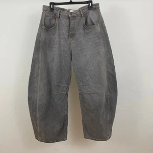 We The Free - Free People Good Luck Mid-Rise Barrel Jeans - Archive Grey - 31 - Picture 1 of 8
