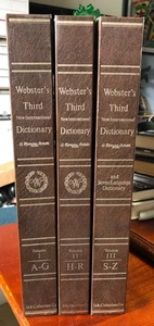 Webster's Third New International w/ 7 Language Dictionary 3 Volumes HC 1981 - Picture 1 of 6