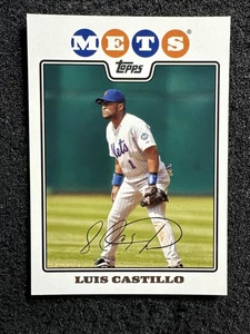 LUIS CASTILLO #369 2008 Topps Béisbol Cantidad Mets de Nueva York - Imagen 1 de 2